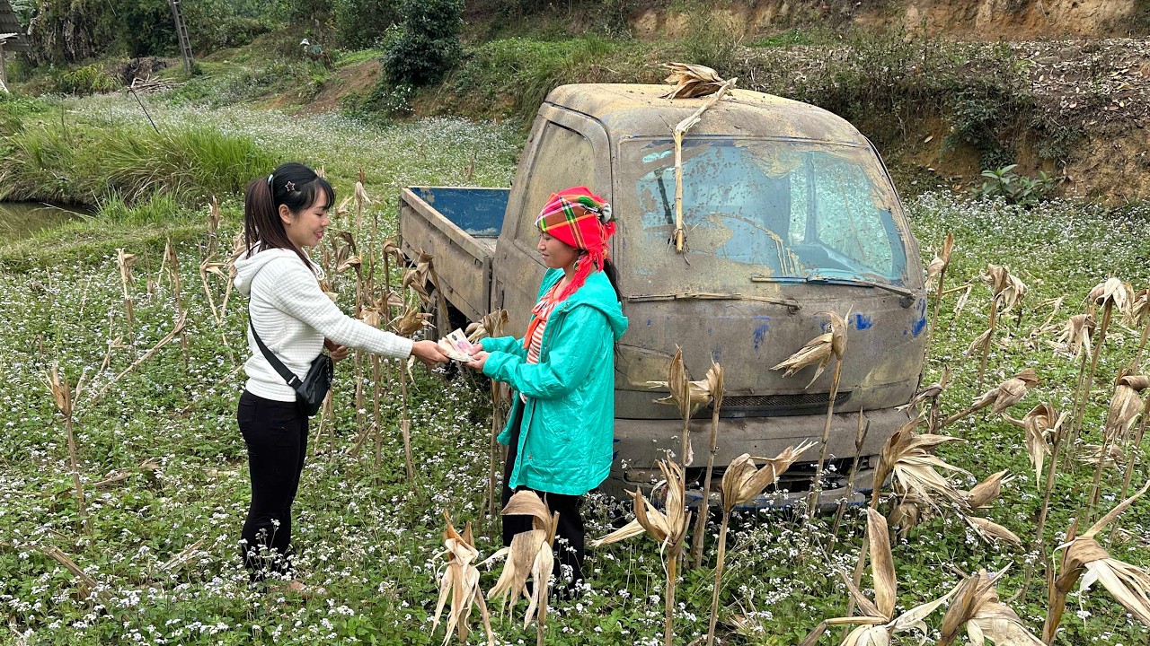 Woman's Challenge: Repairing and Restarting the Neighbor's Abandoned Truck