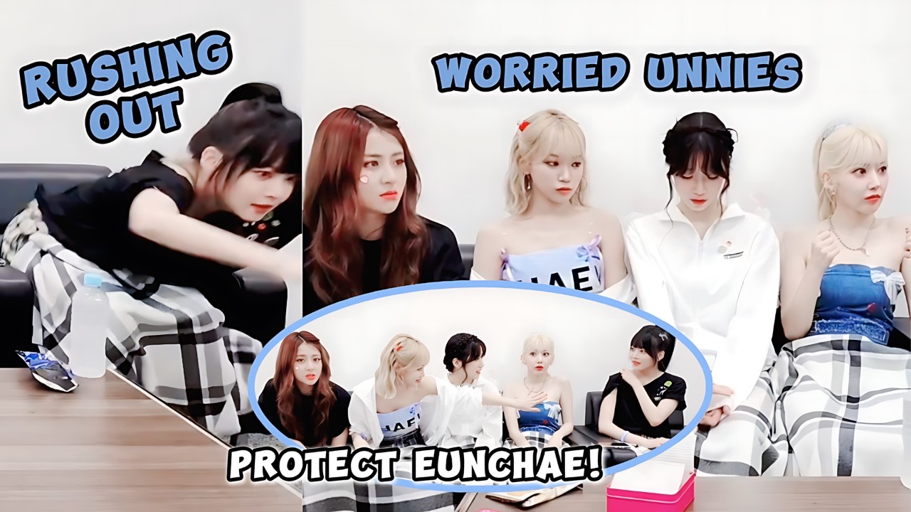 Something happened to EUNCHAE that made her unnies worried during their weverse live (FEARNADA 2024)