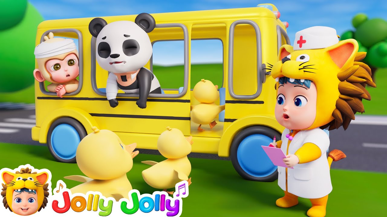 Animals Bus Journey | Wheels On The Bus, Animals All Around | Jolly Jolly - Learn and Play