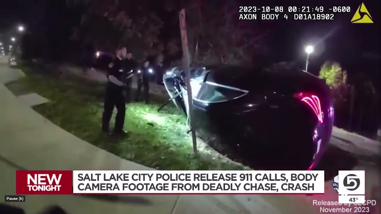 SLC police release body camera video, 911 calls from deadly chase, crash