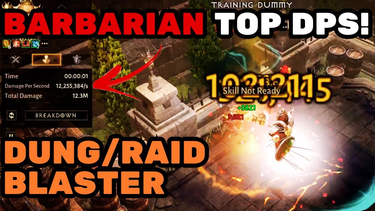 Barbarian BEST SOLO DPS Build! DUNGEONS/RAIDS/GAUNTLET Setups! [Diablo Immortal]