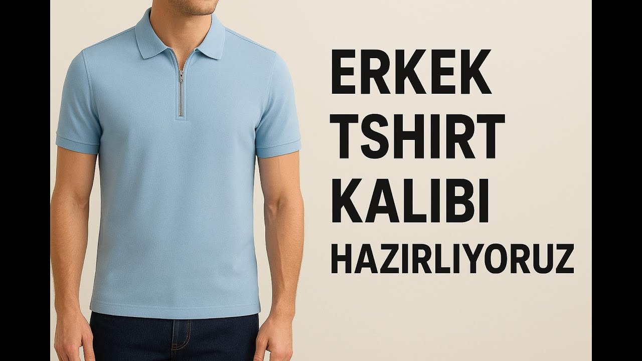 Erkek tshirt - Erkek tişört kalıbı hazırlıyoruz