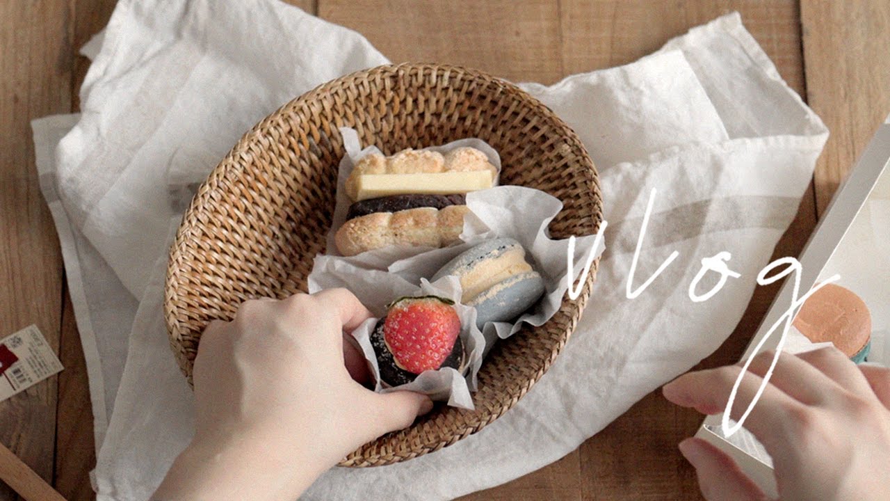SUB RUS) Делаю клубничный латте и пибимпаб с тунцом.