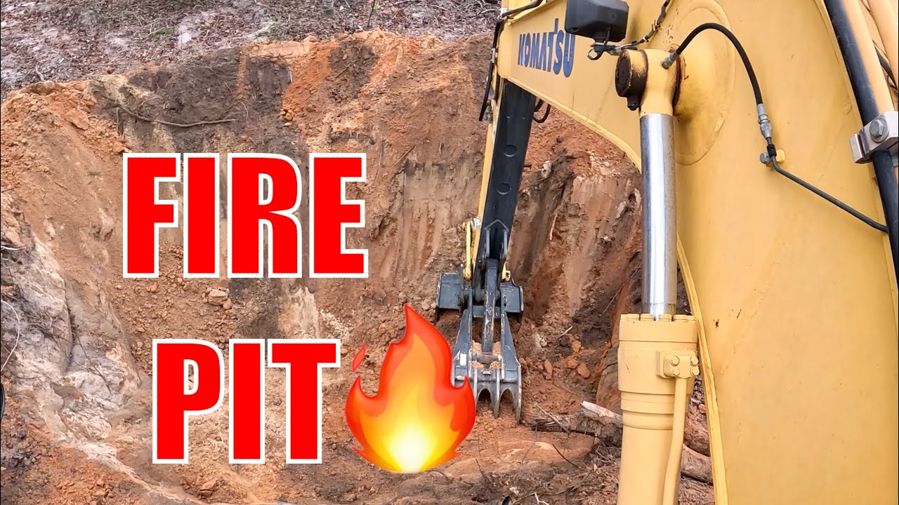 Heavy Equipment in Action | Excavator Fire Pit Digging