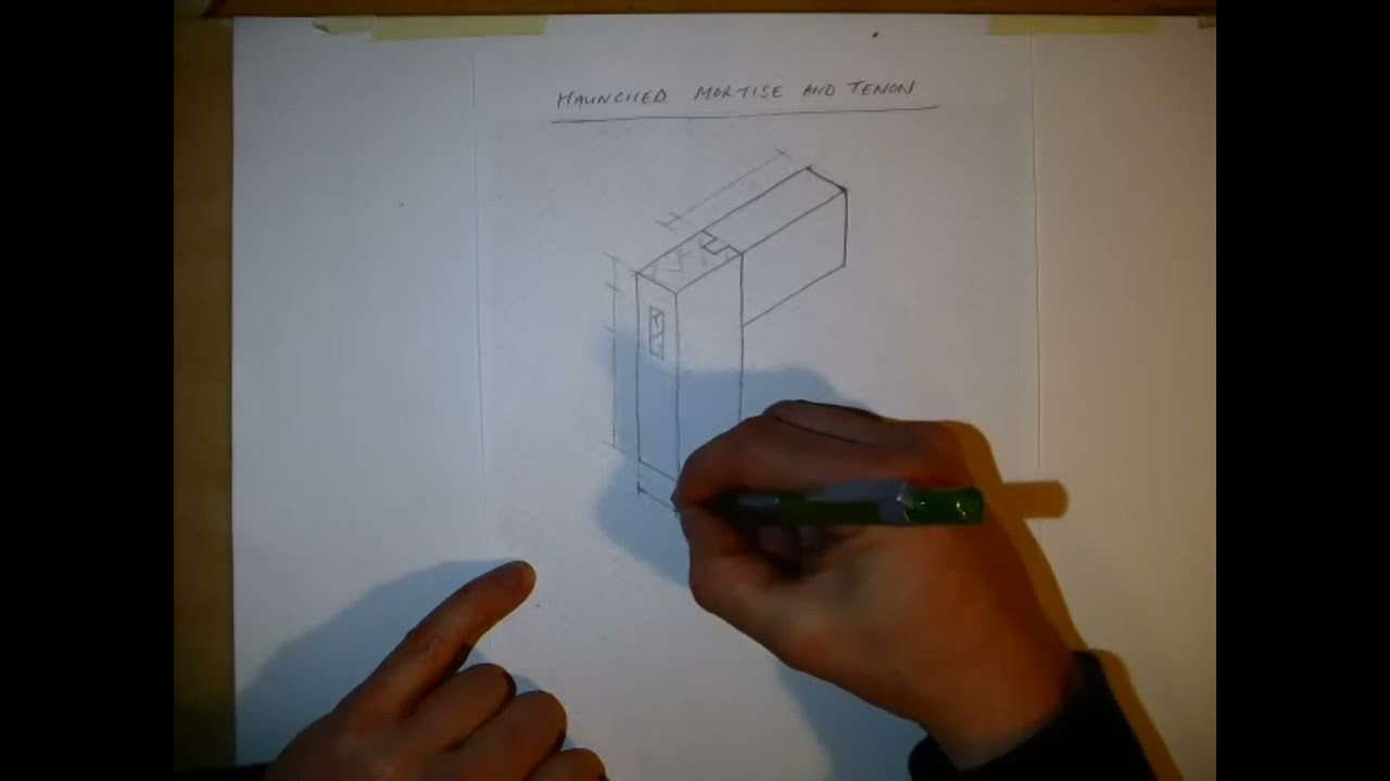How to sketch a Haunched Mortise and Tenon