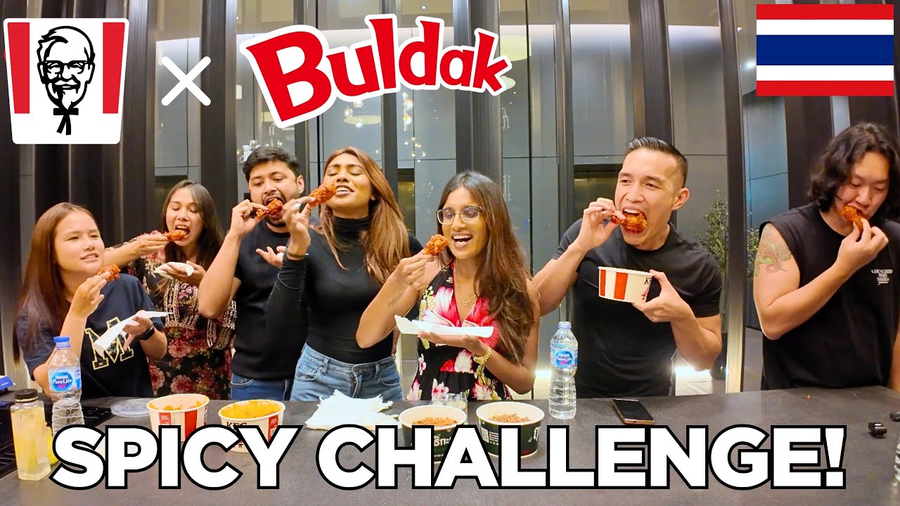 SPICY Challenge With My Friends! KFC x Buldak Spicy Chicken Wings