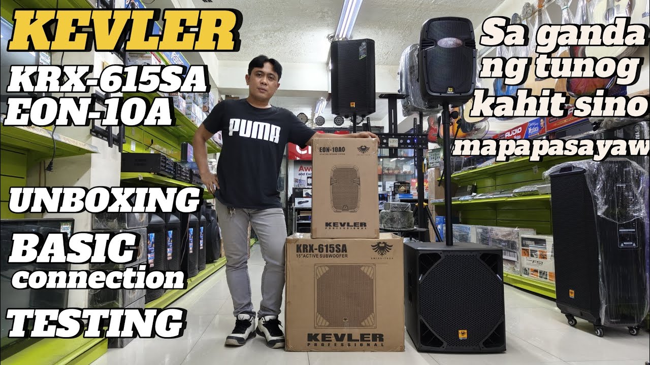 UNBOXING AND TESTING KEVLER ACTIVE SUBWOOFER and ACTIVE MID/HIGH