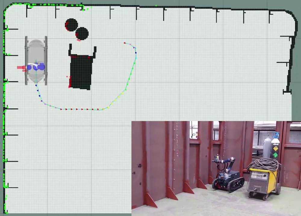 CARLoS localization, navigation and welding tests with Guardian platform in ship interior