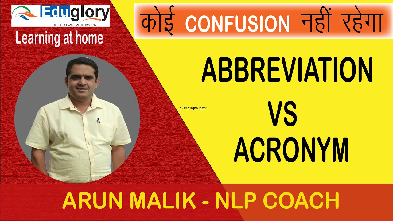 Abbreviation and Acronym - Know the difference between these two terms