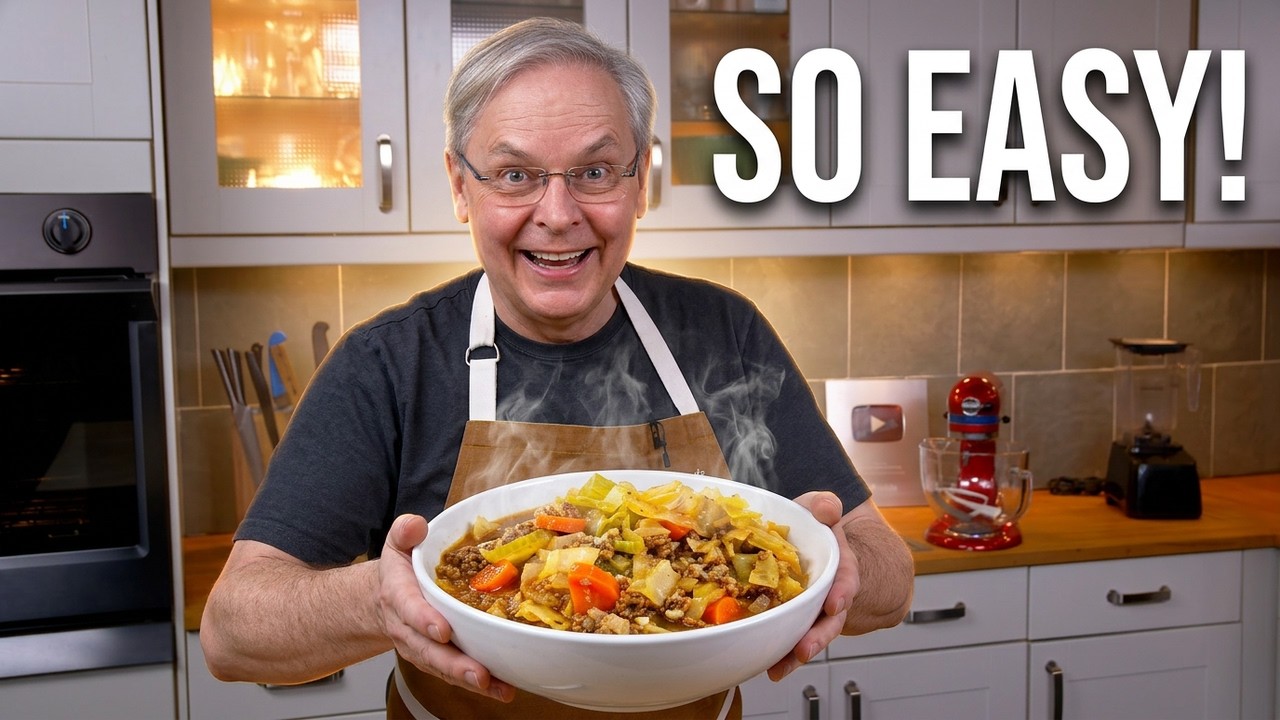 🔵 Ground Beef and Cabbage Soup Recipe