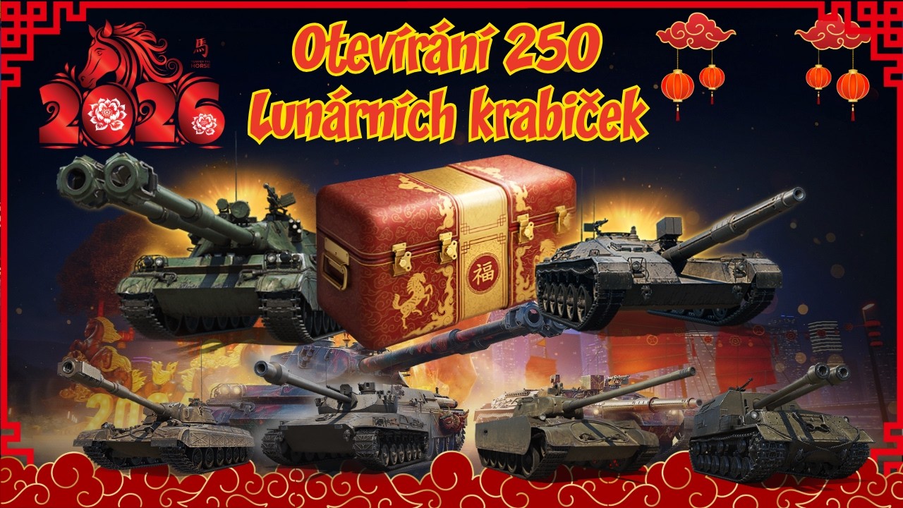 World of Tanks Otevírání 250 Lunárních krabiček 2026 (záznam ze streamu)