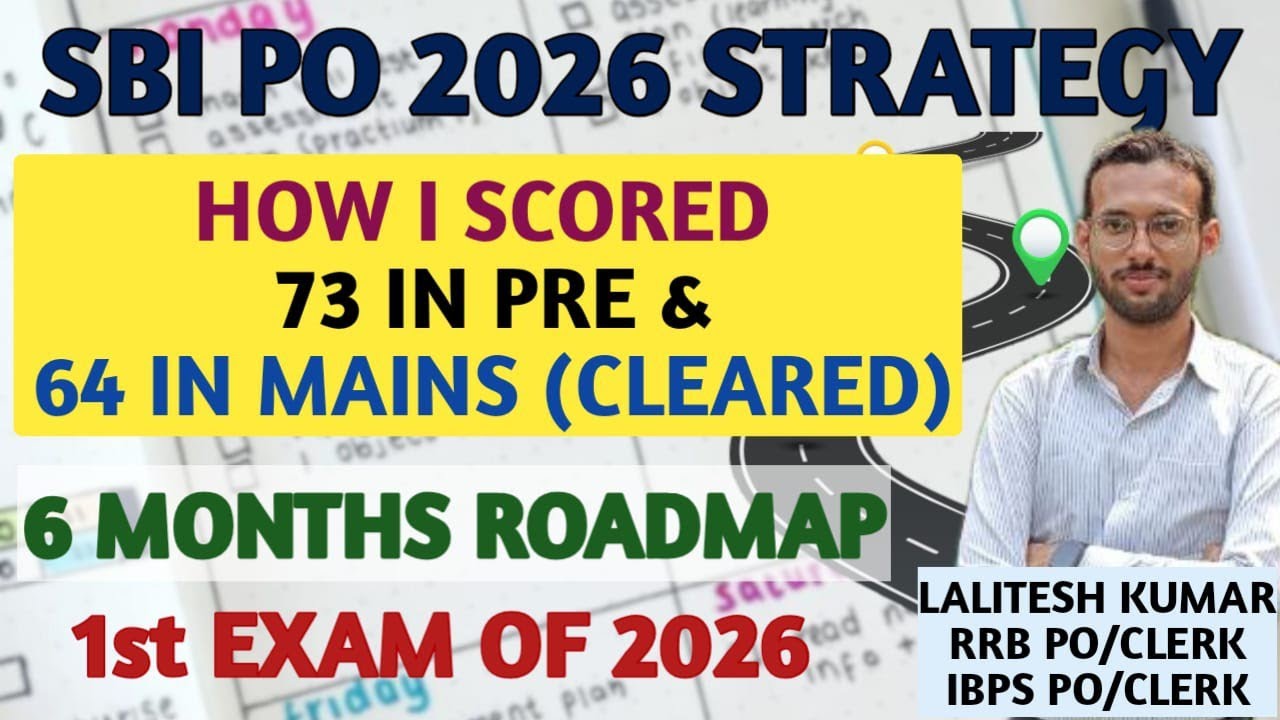 My Proven Strategy To Crack SBI PO 2026 in 6 Months as Beginner🔰