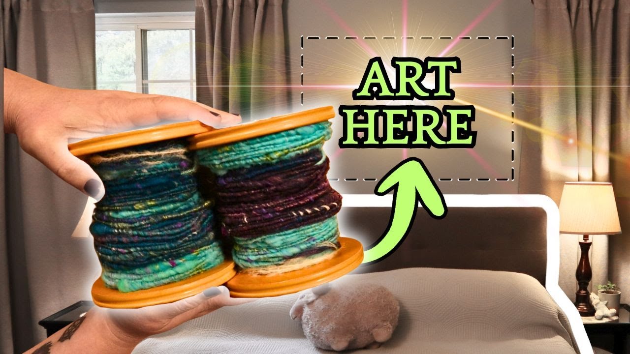 How I spun and wove FIBER ART for my Bedroom Makeover! 🧶