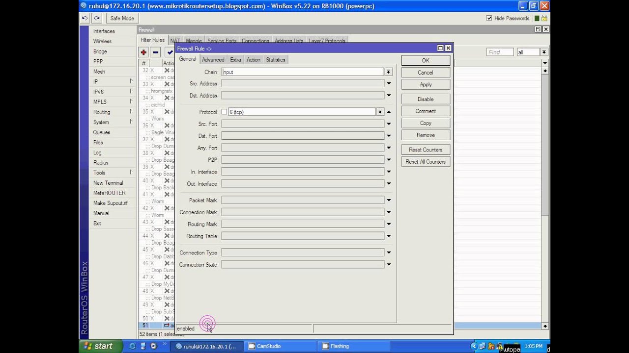 Mikrotik RouterOS DoS Attack Protection Firewall Configuration