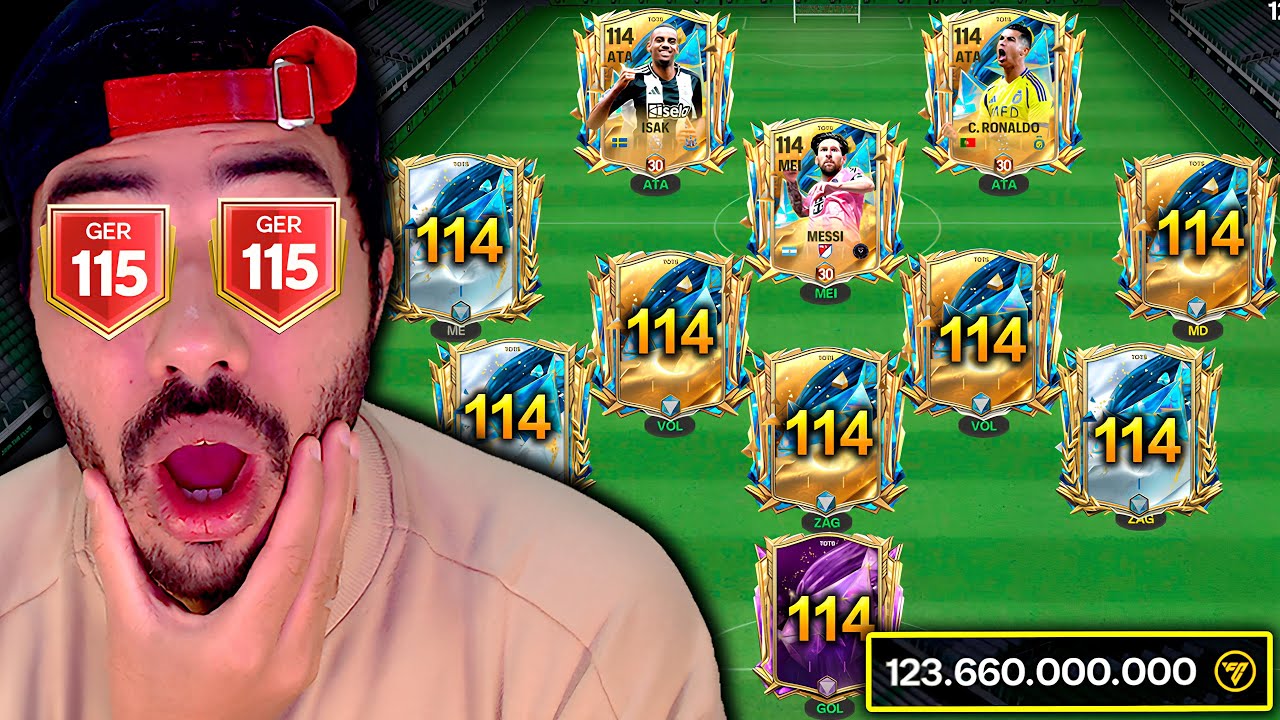 7 UTOTS! 🔥 MONTEI TIME de 120 BILHÕES pro INSCRITO c/ MESSI & CR7 UTOTS! 🤑