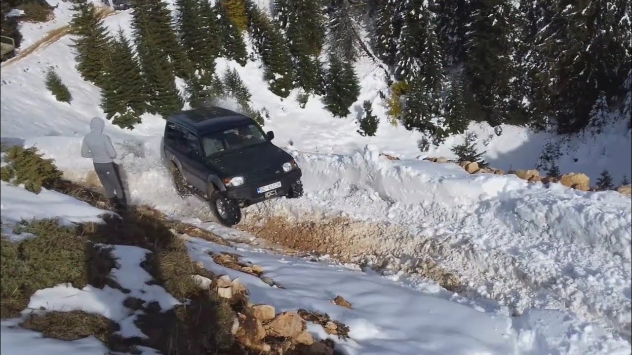 4X4 FIRST SNOW MITSUBISHI PAJERO 3.5v6 VS NISSAN PATROL 2.8TD (4.2D) VS PINZGAUER 6X6 VS TOYOTA