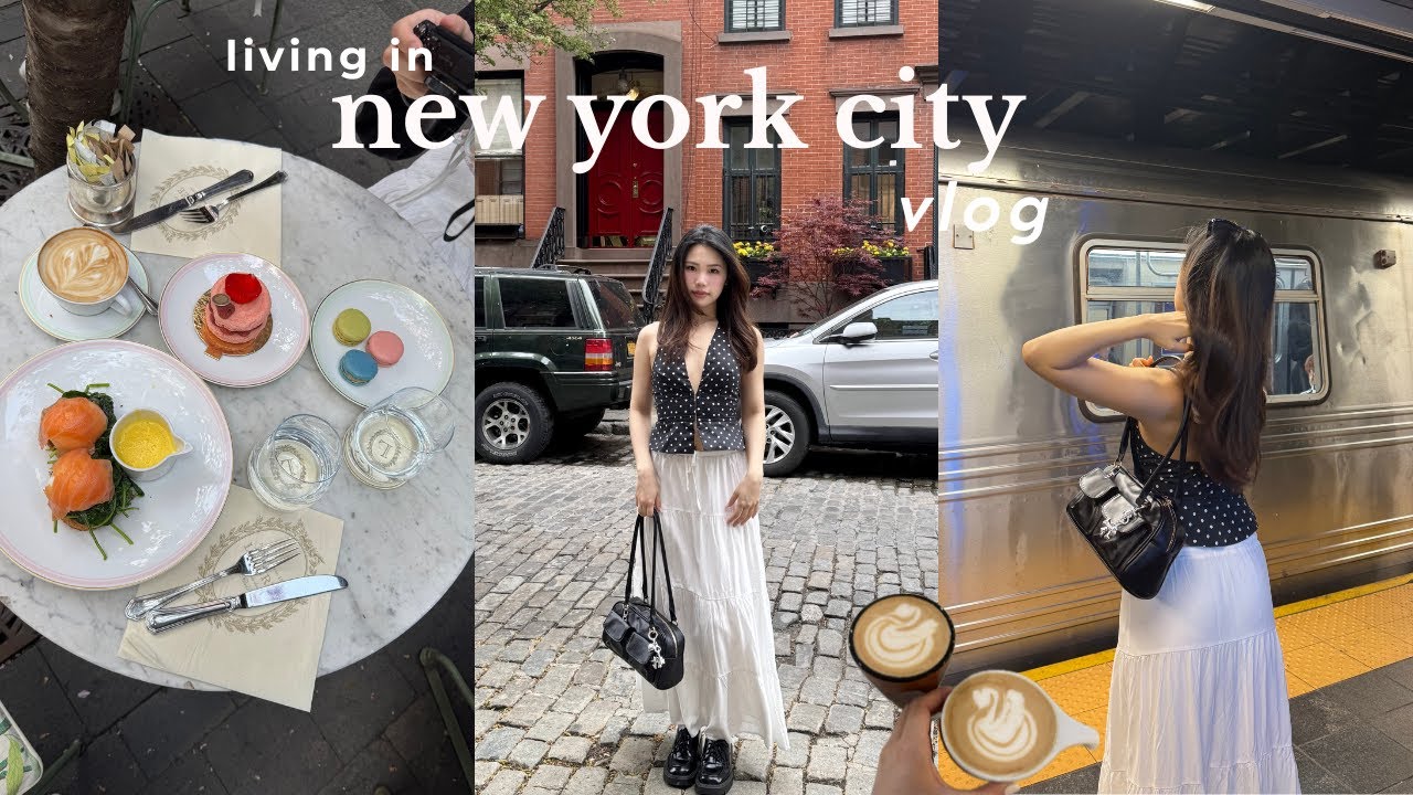 LIFE IN NYC | east village, laduree soho, kijitora strawberry matcha, brooklyn, spring in nyc