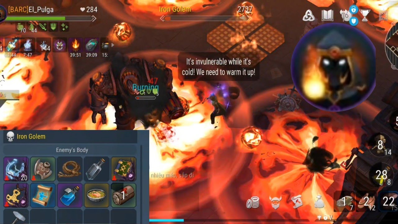 Frostborn Pve Solo | Occultist 4 with illusionist pet vs Iron Golem hard mode