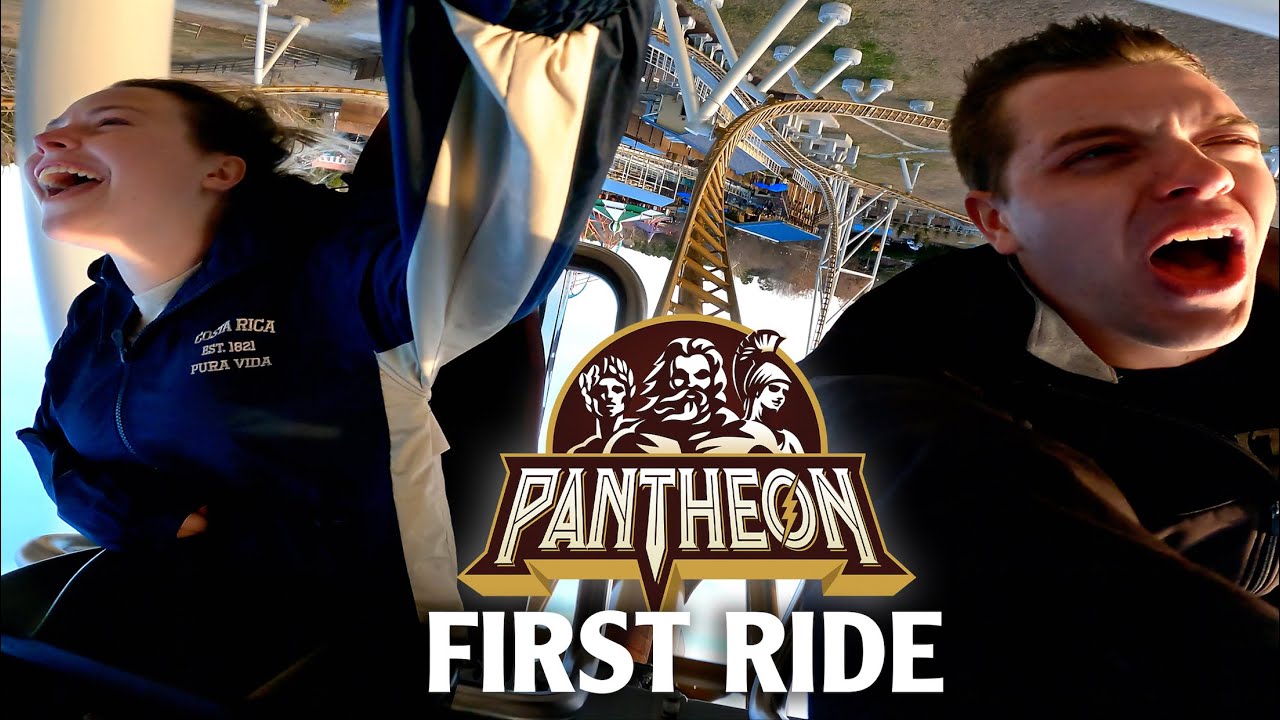 Pantheon First Ever Ride Reaction Busch Gardens Williamsburg New Roller Coaster!