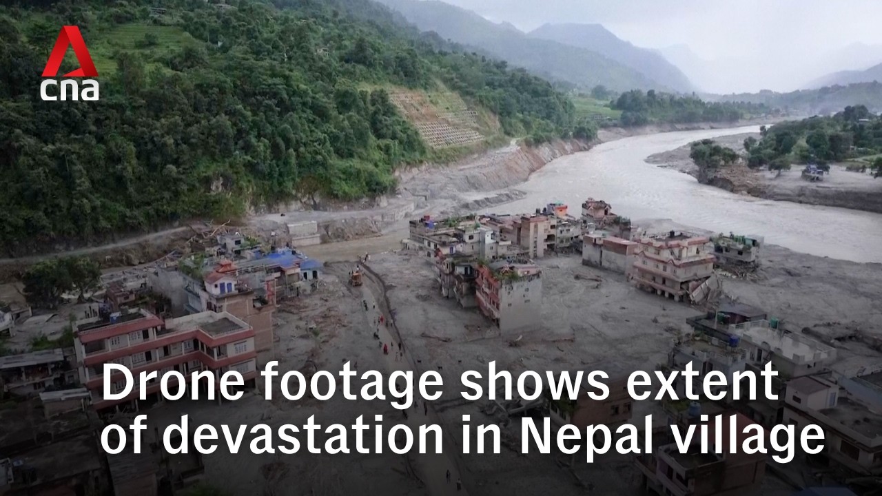 Nepal-Tibet flood aftermath: Drone footage shows extent of devastation in Nepal village