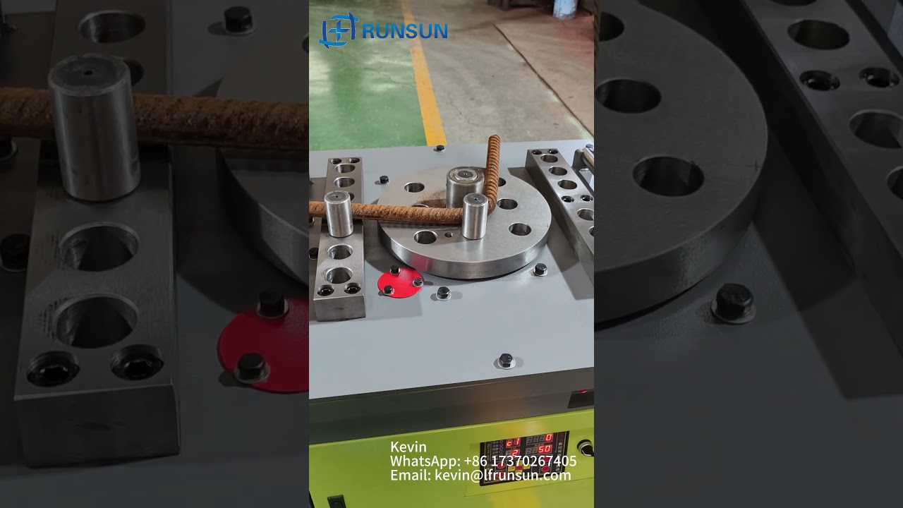 GW40 Rebar Bender Bending 28mm steel bar ثني قضبان التسليح GW40 ثني قضبان فولاذية مقاس 28 مم