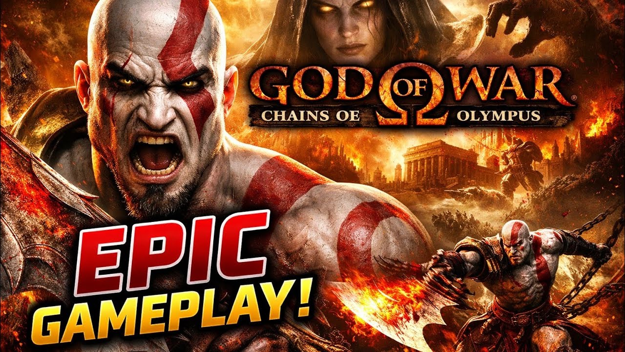 God of war chains of olympus. Difficulty hard, no commentary On full action in  60 Fps