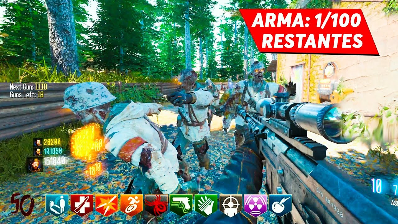 CARRERA DE JUEGO DE ARMAS - ZOMBIES CUSTOM MAP