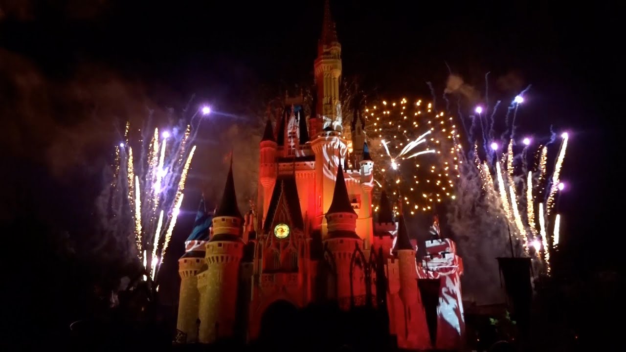 HalloWishes Fireworks Show Mickeys Not So Scary Halloween Party Walt Disney World Magic Kingdom
