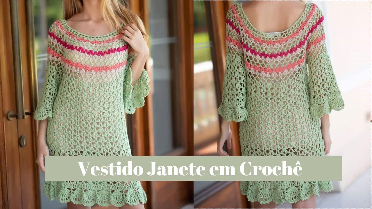 VESTIDO EM CROCHÊ JANETE - Aula 01 Debora Vilarins  #crocheting #crochet #vestidodecroche
