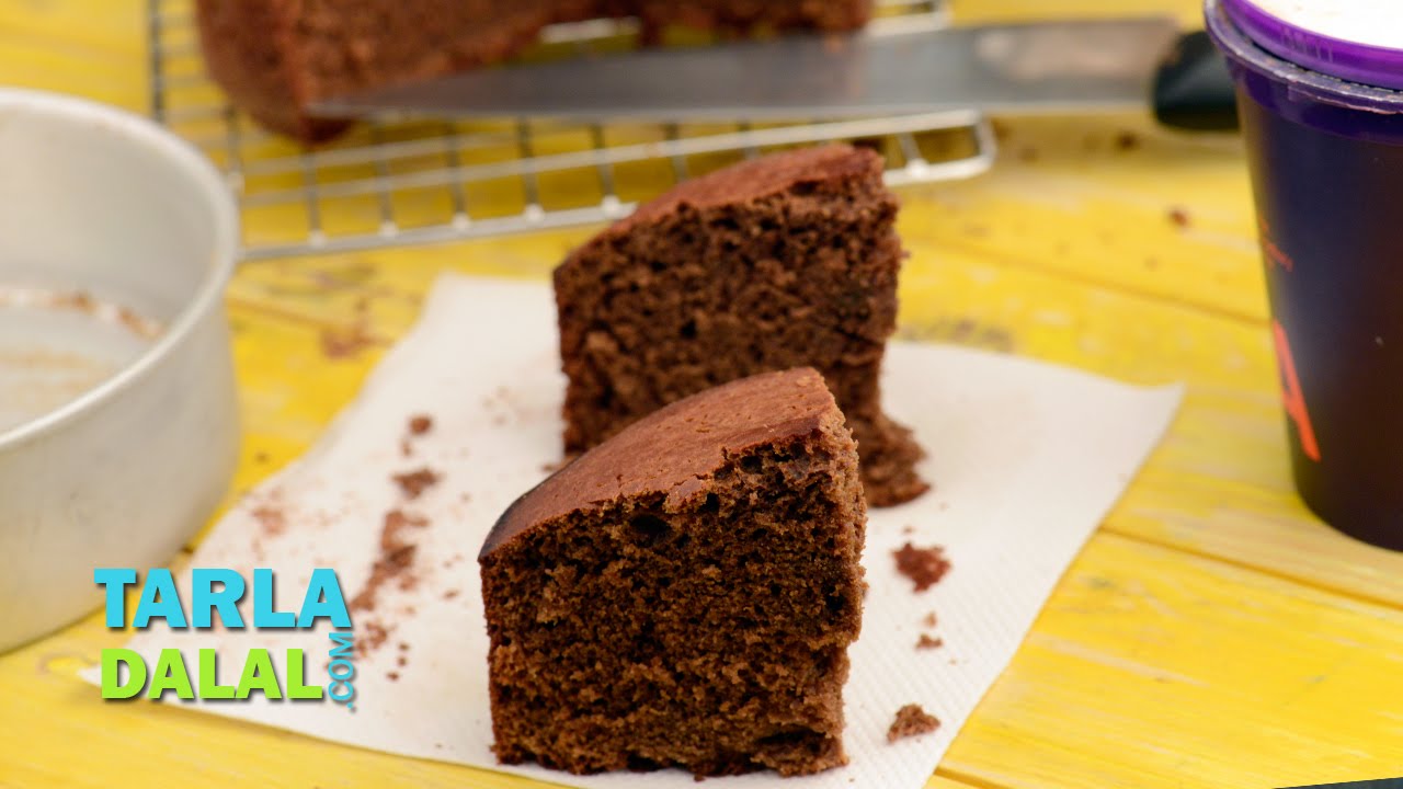 Eggless Chocolate Cake (Pressure Cooker) by Tarla Dalal
