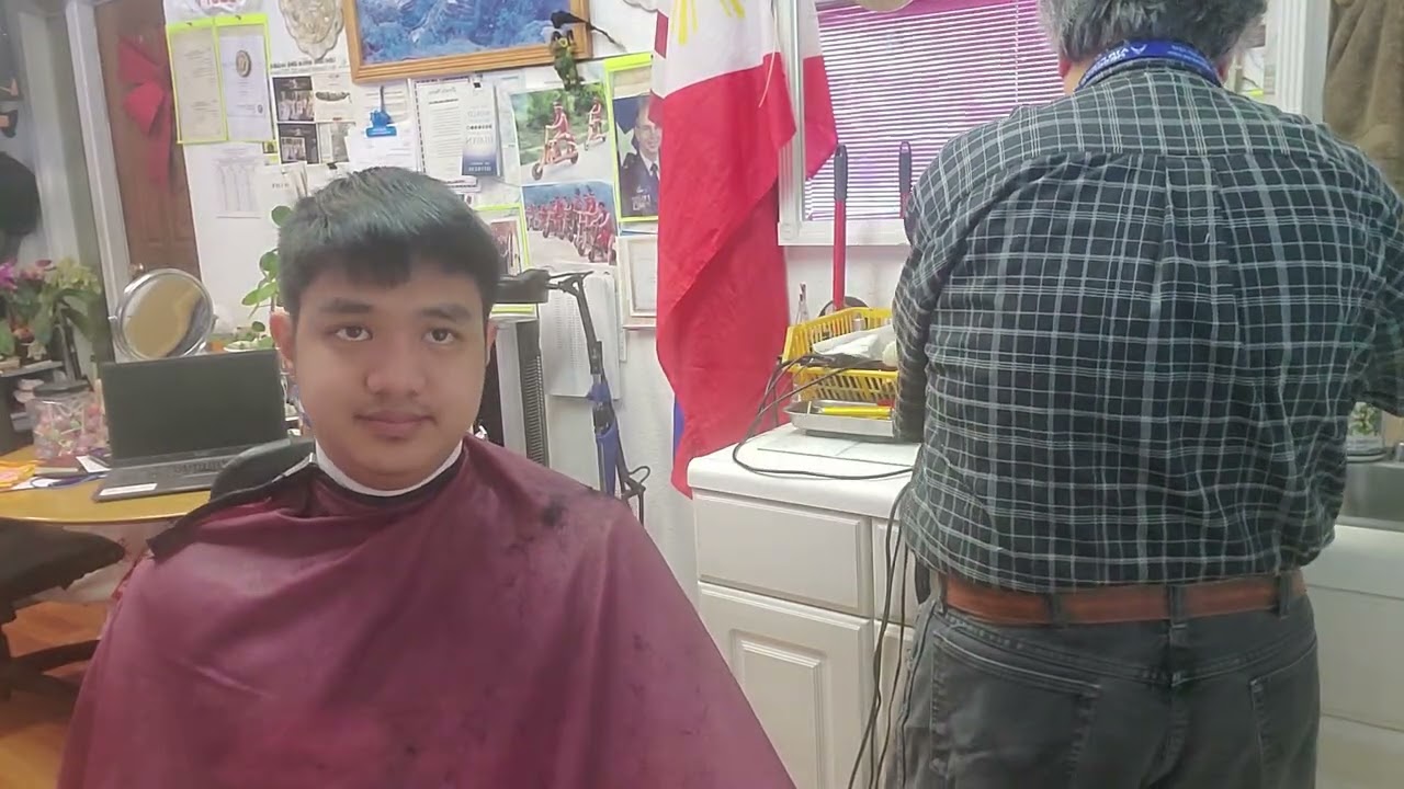 Katamtaman ang iksi - Medium short high tapered haircut