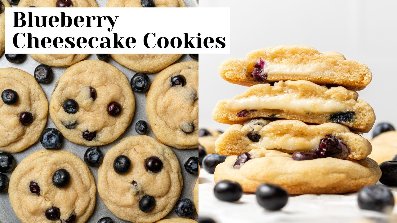 Blueberry Cheesecake STUFFED Cookies