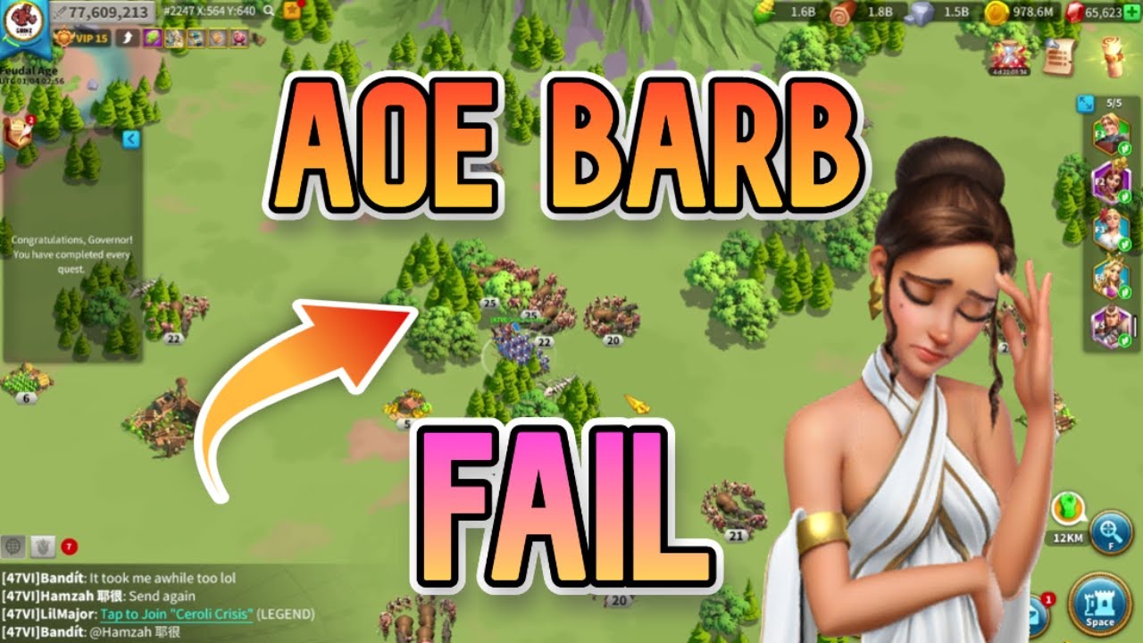 When you get too GREEDY AOE Barbing... Rise of Kingdoms