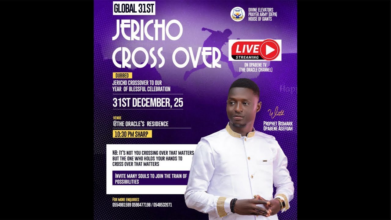OPABENE TV THE ORACLE CHANNEL IS LIVE FOR GLOBAL 31ST JERICHO CROSSOVER 2025.
