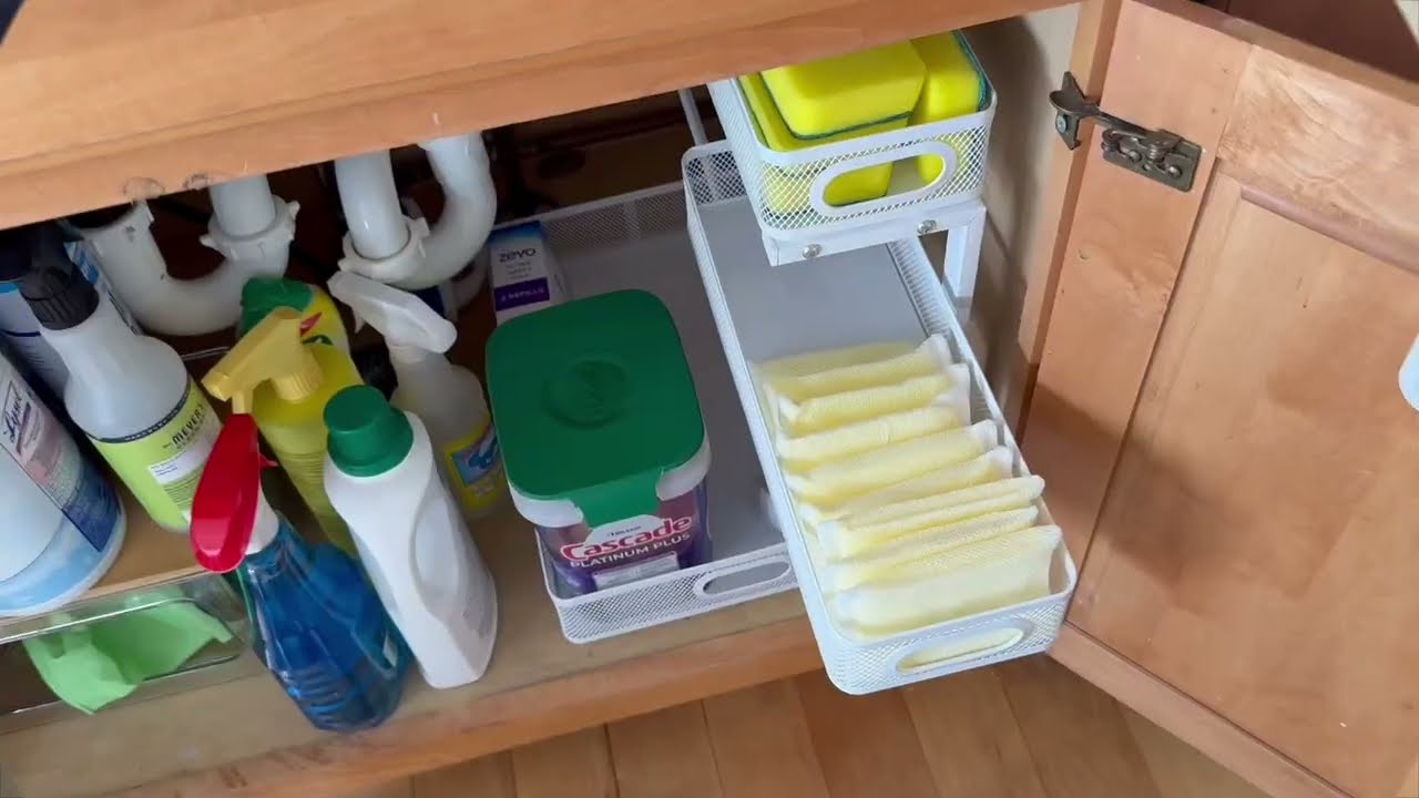 Small Space Storage Win.I Finally Fixed My Under-Sink Chaos! Little Kitchen DIY Demo Unboxing