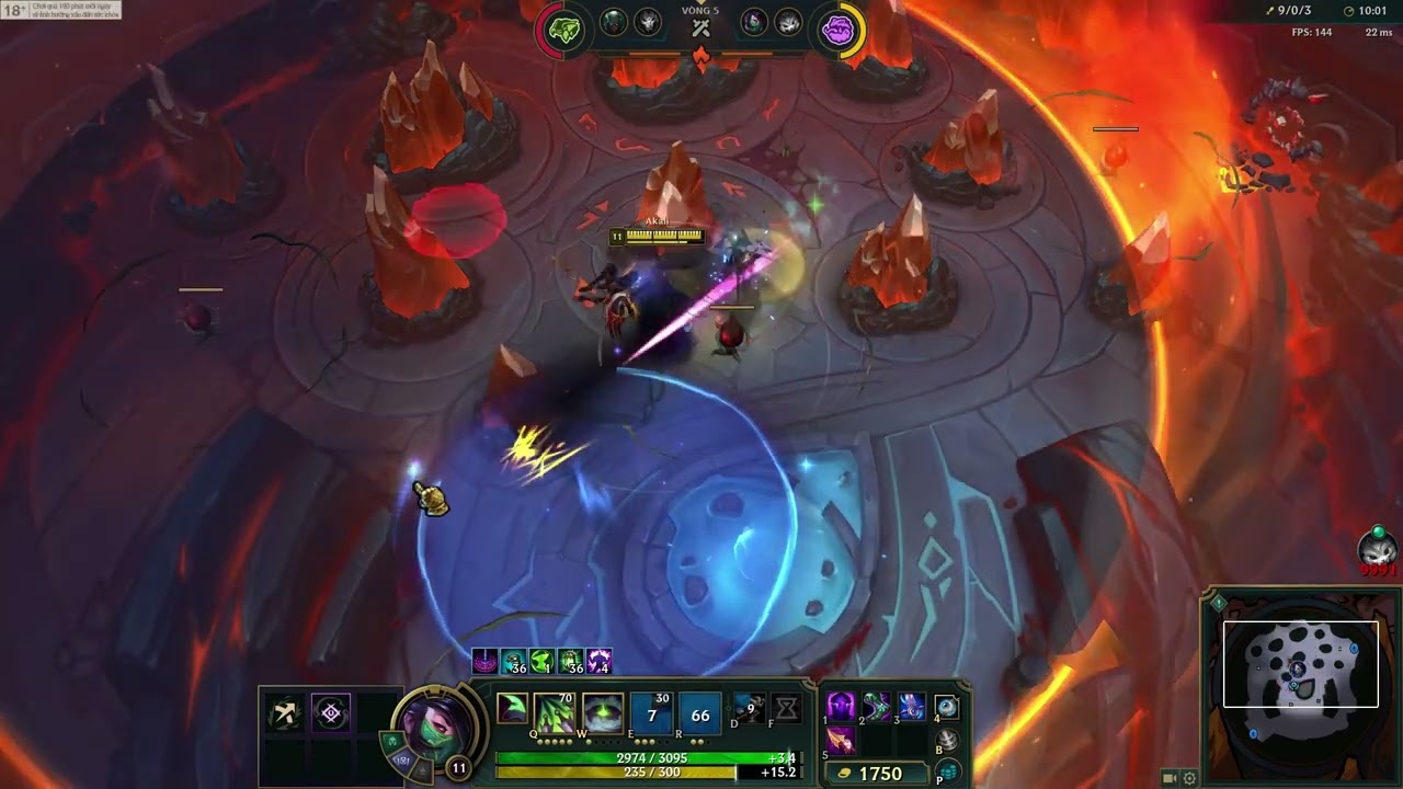 Akali Võ Đài 6/7/2025 (mất video round cuối nên không có kết quả)