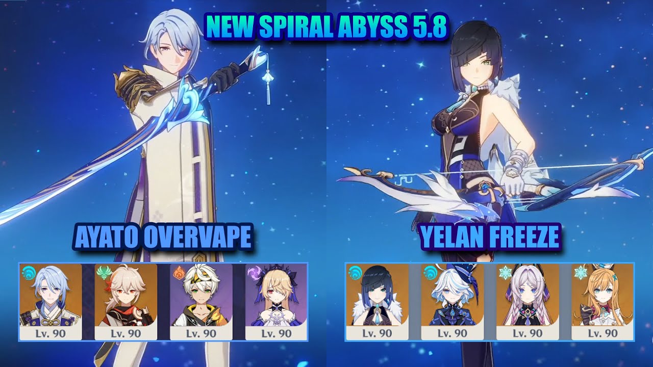 NEW Spiral Abyss 5.8 | Ayato OverVape & Yelan Freeze | Genshin Impact