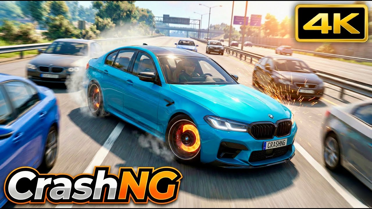Cutting Up Traffic in a Miami Blue BMW M5 LCI 