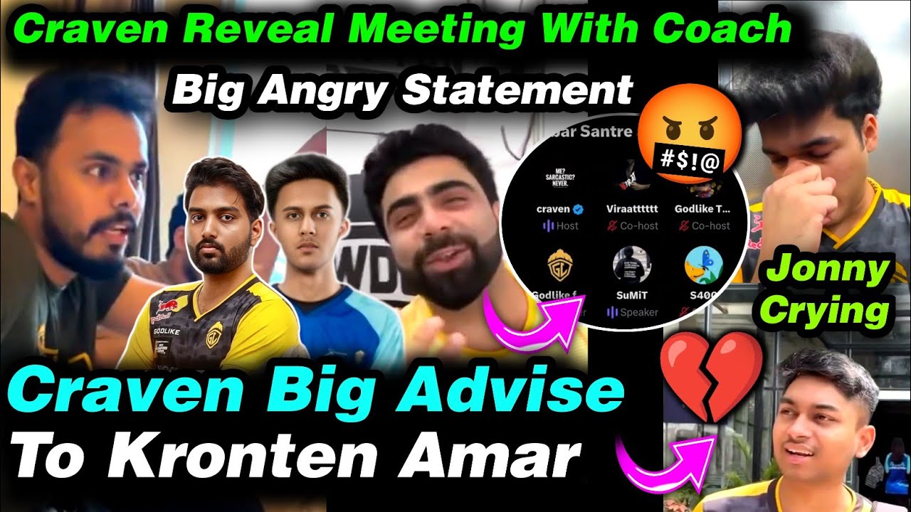 Craven Very Angry On Punk Simp Sack Coach 🤯Big Advise To Kronten Amar To Remove 😡Jonny Crying Face 🥺