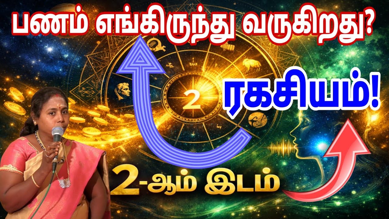 👉 “பணம் எங்கிருந்து வருகிறது? 2-ஆம் இடத்தின் ரகசியம்”👉 “Your Income Decided by 2nd House! 😱”#money