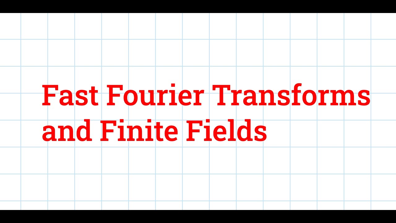 Fast Fourier Transforms and Finite Fields