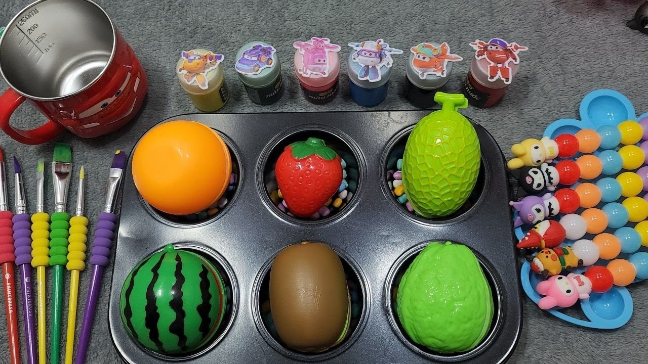 Satisfying Video | DIY How to Make Rainbow Fruits from Clay & Sprunki ASMR