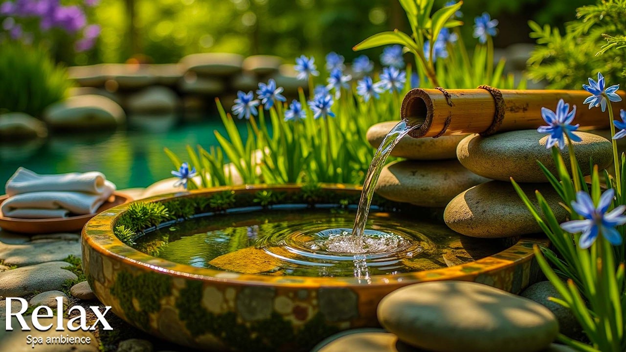 Успокаивающие звуки воды + целительная фортепианная музыка 🌿 Глубокое расслабление, снятие стресса