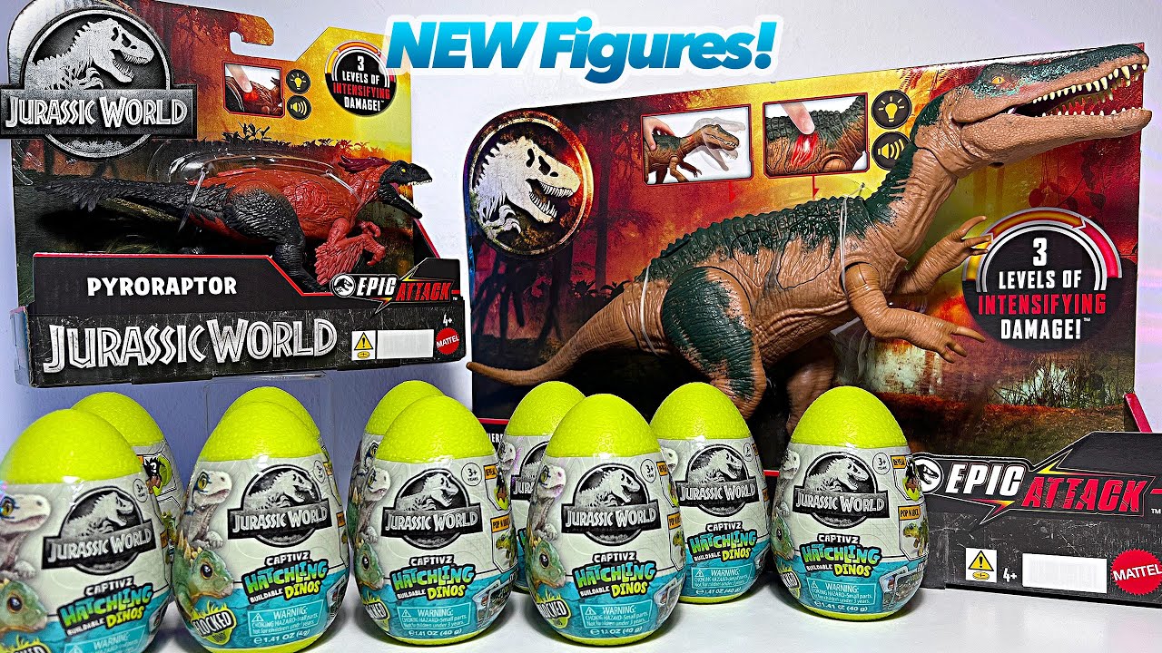 2024 NEW EPIC ATTACK BARYONYX, PYRORAPTOR and Captivz Toys Collection Hatchlings!