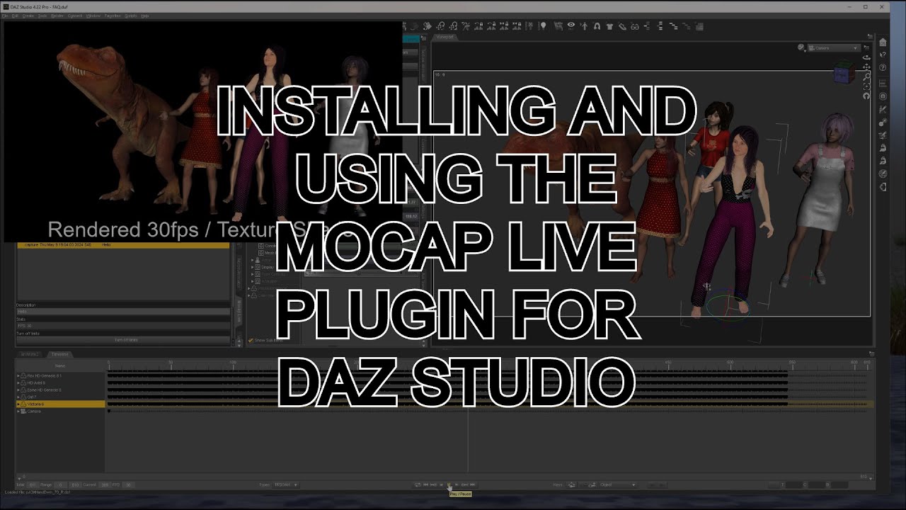 Installing and Using the Mocap Live Plugin for Daz Studio