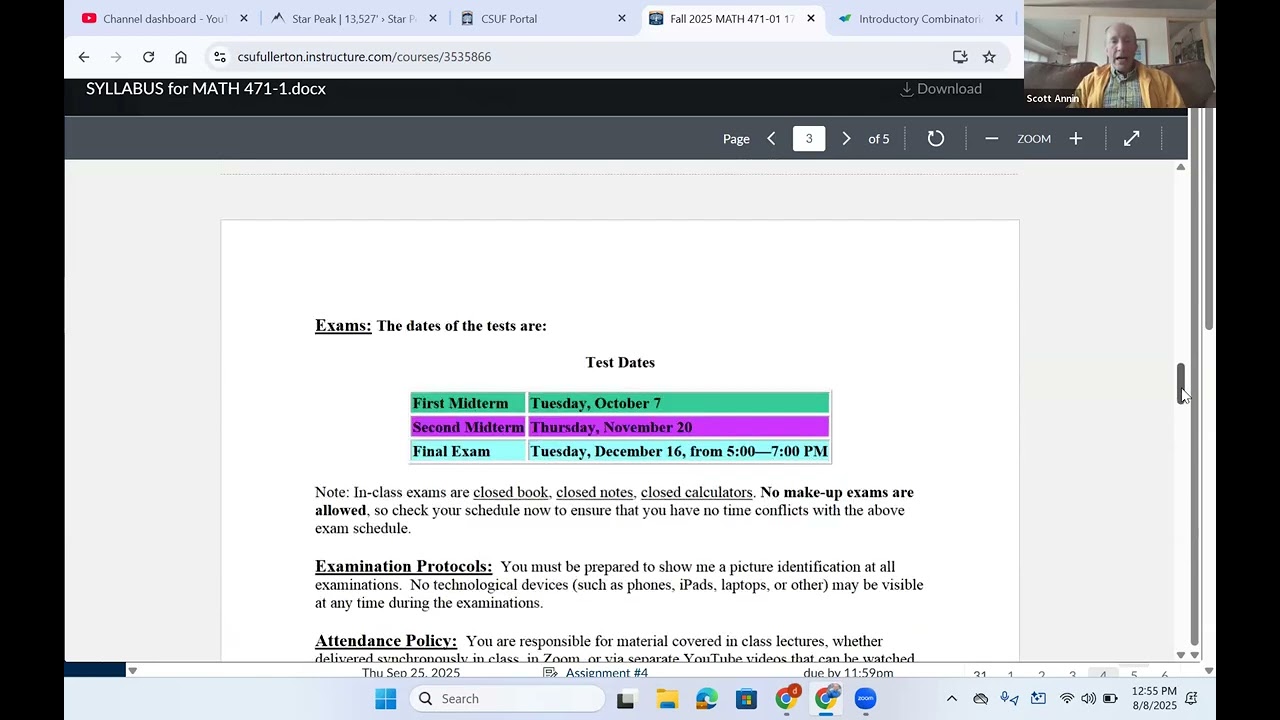 MATH 471 - Fall 2025 Syllabus Video