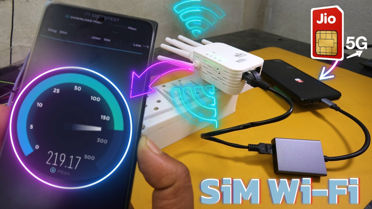 Jio 5G SIM Data WiFi Setup | High Speed Internet Test