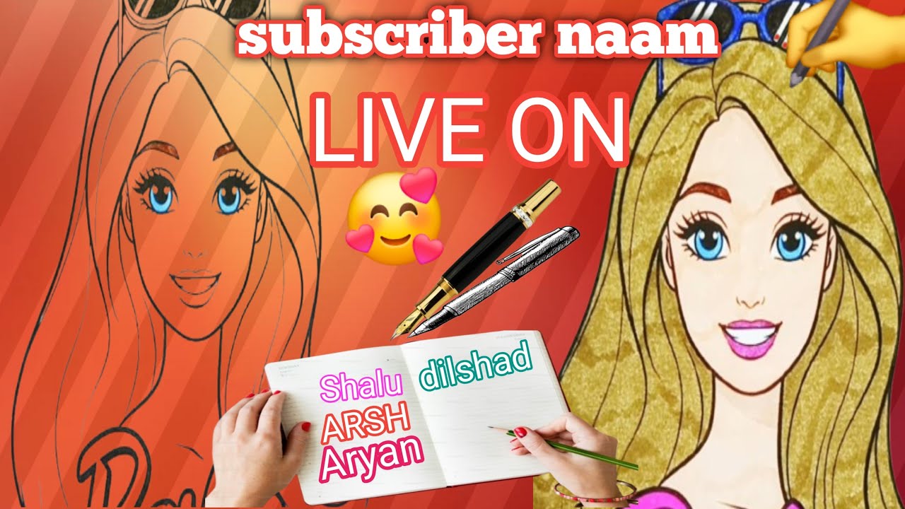 writing subscriber naam book 📖 ✍️ live on ✨️☀️