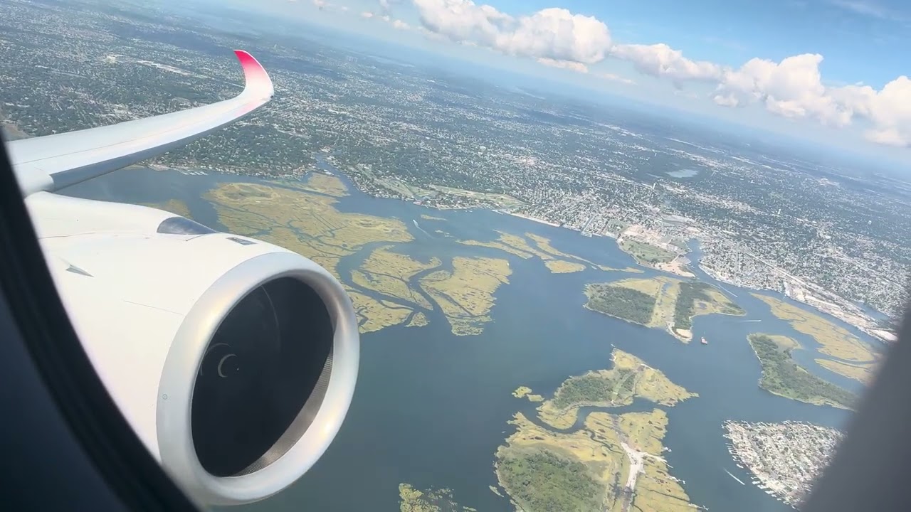 [4K] Japan Airlines (JAL) Airbus A350-1000 - Takeoff from New York´s JFK Airport