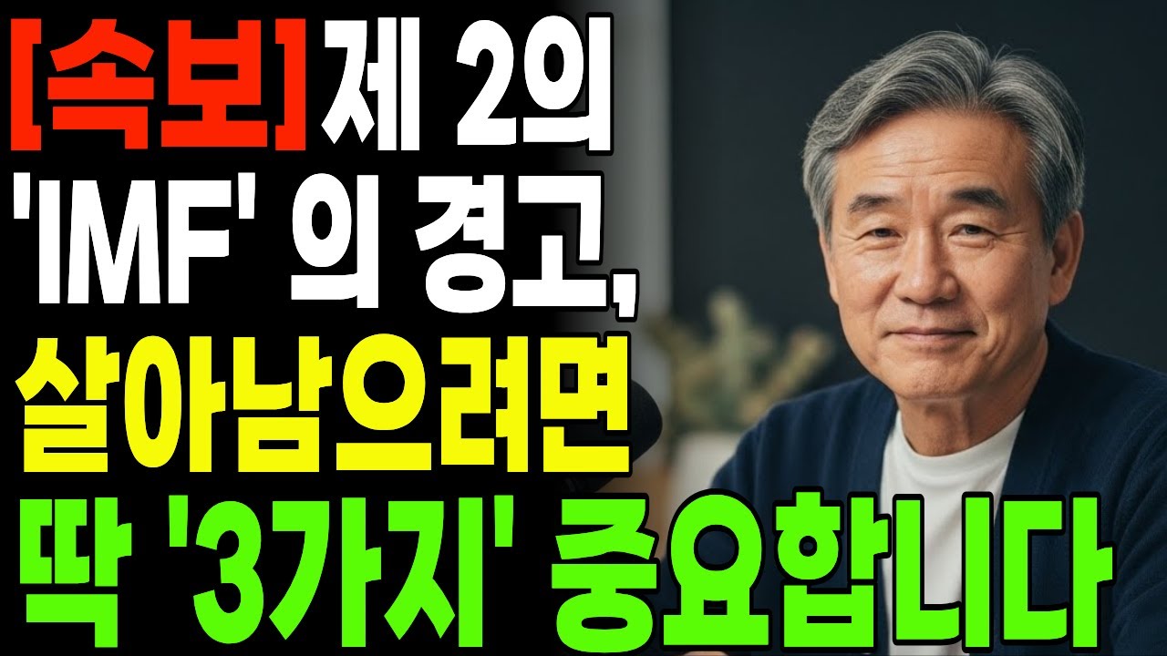 2026년 제2의 IMF 경고, 살아남으려면 딱 '3가지'만 준비하세요 | 노후준비 | 노후투자 | 노후재테크